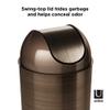 Umbra Mezzo Swing-Top Waste Can, 2.5-Gallon (10 L), Bronze view 4