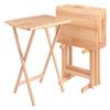 Winsome Wood Alex Snack Table Natural Set 5 Pc, 25.98 inches view 1