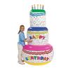 Fun Express Giant Inflatable Birthday Cake Party Decoration 6 Feet Tall - Happy Birthday Blow Up Yard Decorations for Women & Kids | Outdoor Indoor Birthday Inflatables for Home Lawn & Office Parties view 1