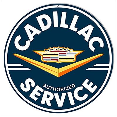Victory Vintage Signs Cadillac Service Sign 14 Round