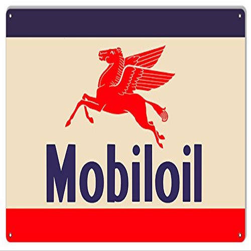 Victory Vintage Signs Mobil Oil Service Station Sign 12"x18"