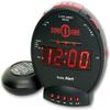 Sonic Bomb Dual Extra Loud Alarm Clock with Bed Shaker, Black | Sonic Alert Vibrating, Heavy Sleepers, Battery Backup | Wake with a Shake view 1