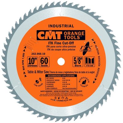 CMT ORANGE TOOLS 252.060.10 ITK FINE Cut Off 10" x60x5/8