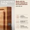 John Boos Handle Boards Series Rectangular Wooden Maple Cutting Board 24x18  2.25 Thick, 30-lb Reversible Butcher Block with Juice Groove, Edge-Grain & Metal Handles view 3