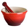 Le Creuset Stoneware Mortar and Pestle Set, 10 oz., Cerise view 1