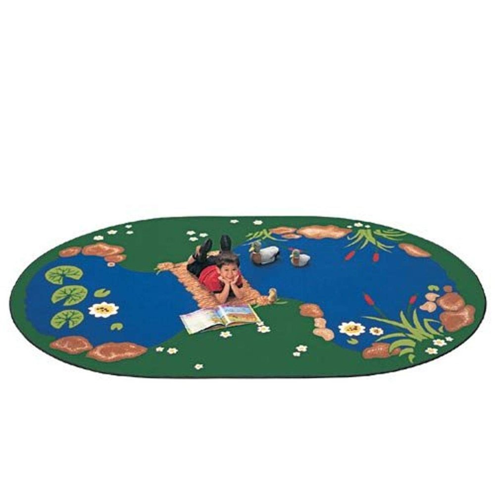 Carpets for Kids 3051 The Pond 5ft 10in x 8ft 4in Oval Blue