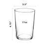 Bormioli Rocco Bodega Collection Glassware  Set Of 12 Maxi 17 Ounce Drinking Glasses For Water, Beverages & Cocktails  17oz Clear Tempered Glass Tumblers, Transparent view 2