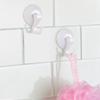 iDesign Power Lock Bathroom Shower Plastic Suction Cup Hooks for Loofah - Set of 2, White view 2
