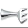 Alessi LCD01/5 "Caccia" Dessert Fork, Silver view 2