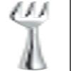 Alessi LCD01/5 "Caccia" Dessert Fork, Silver view 3