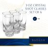 Badash Galaxy Crystal Shot Glasses - 4" Tall 3oz Lead-Free Glassware Set of 6 view 4
