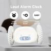 CLOCKY Alarm Clock on Wheels  Loud Rolling Alarm Clock for Heavy Sleepers | Runaway Clock That Jumps & Runs to Wake You Up | Funny Unique Gift for Adults & Teens (White) view 2