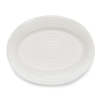 Portmeirion Sophie Conran Medium Oval Plate 14.5 x 12 Inches Fine Porcelain Serving Platter Vegetables, Roast Meats, Fish & Sandwiches Dishwasher, Oven & Microwave Safe