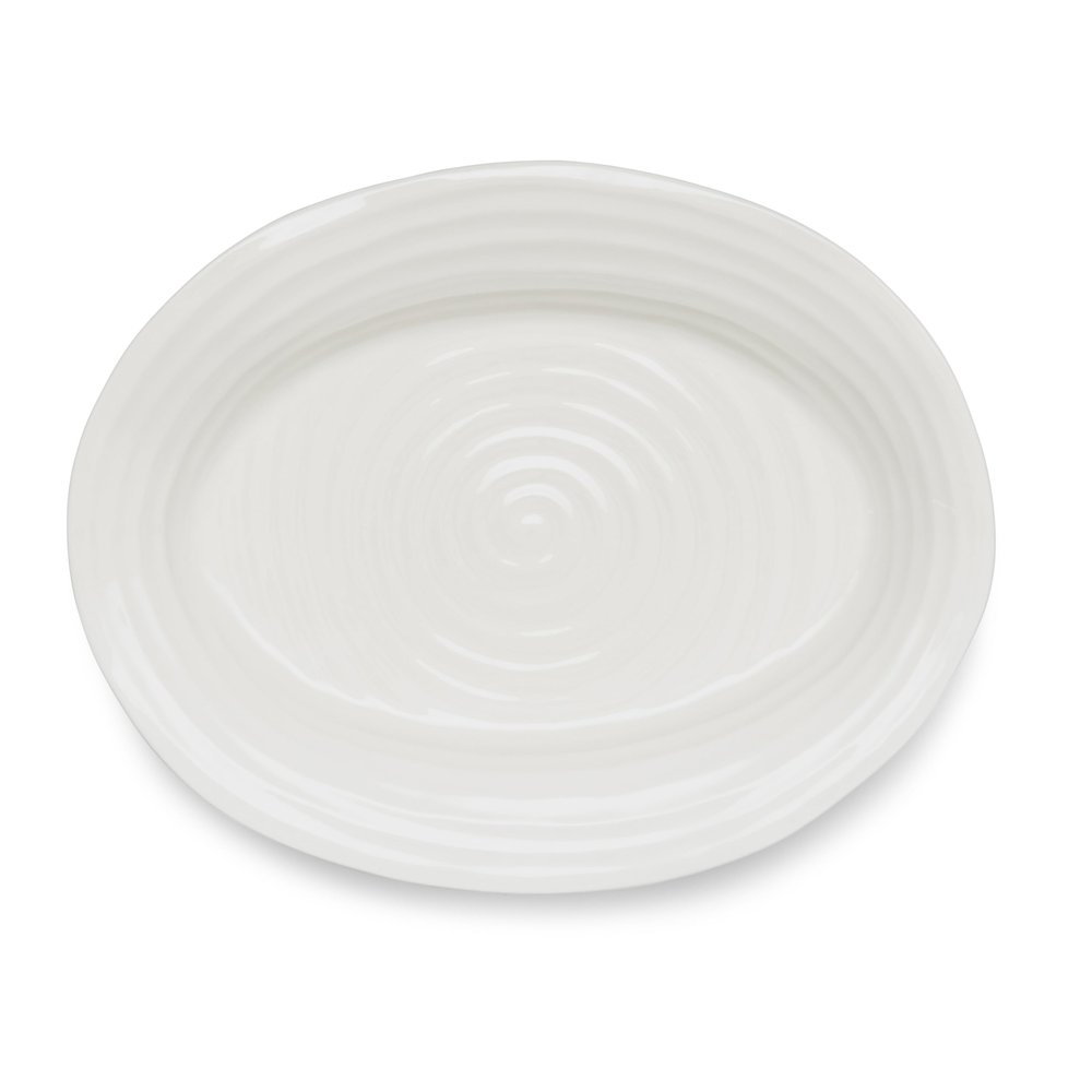 Portmeirion Sophie Conran Medium Oval Plate 14.5 x 12 Inches Fine Porcelain Serving Platter Vegetables, Roast Meats, Fish & Sandwiches Dishwasher, Oven & Microwave Safe
