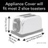RITZ Premium Universal Two Slice Toaster Cover, 11.25" x 5.75" x 7", Polyester and Cotton Quilted, Fingerprint Protector, Super Soft Appliance & Dust Cover, Appliance NOT Included, Black view 3