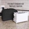 RITZ Premium Universal Two Slice Toaster Cover, 11.25" x 5.75" x 7", Polyester and Cotton Quilted, Fingerprint Protector, Super Soft Appliance & Dust Cover, Appliance NOT Included, Black view 4