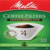 Melitta #4 Cone Coffee Filters, White, 100 Total Filters Count - Packaging May Vary view 2
