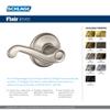 Schlage F10 FLA 605 Flair Door Lever, Hall & Closet Passage Lock, Bright Brass view 3