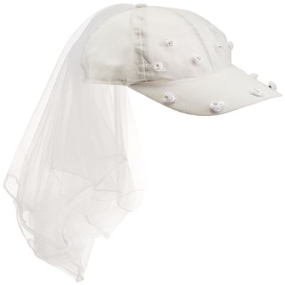 White Veil Cap Party Accessory (1 count) (1/Pkg)