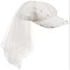 White Veil Cap Party Accessory (1 count) (1/Pkg) view 1