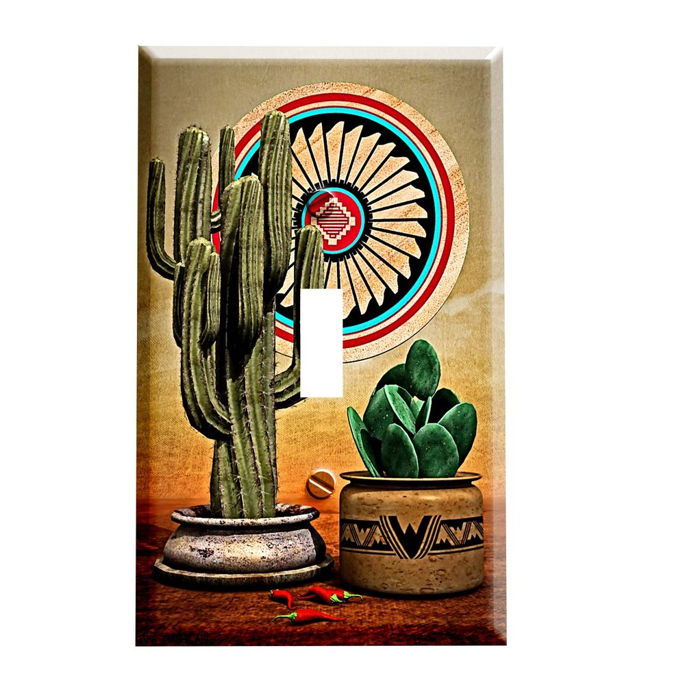Southwest Cactus Switchplate - Switch Plate Cover