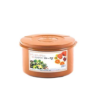 e-jen Premium Kimchi, Sauerkraut Container Probiotic Fermentation with Inner Vacuum Lid Round (0.8 gal/ 3L)