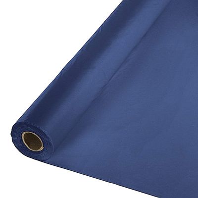 Navy Blue 40" X 300 Ft Economy Banquet Roll Plastic Table Cloth