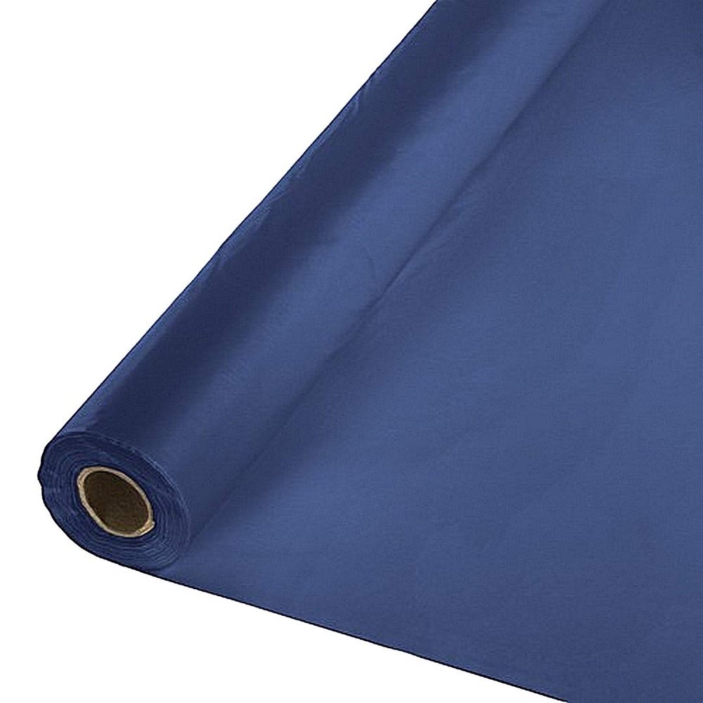 Navy Blue 40" X 300 Ft Economy Banquet Roll Plastic Table Cloth