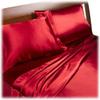 Divatex Home Fashions Royal Opulence Satin King Sheet Set, Red view 1