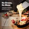 Swissmar Stelvio Raclette Party Grill with Granite Stone Non-Stick Grill Plate/Crepe Top, Outdoor & Indoor Electric BBQ Grill, Samgyupsal Griller - Brushed Stainless Steel - 8-Person - Silver view 4