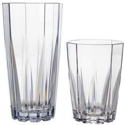 CreativeWare Solutions Unbreakable Tumblers, 12 Piece Assortment, Clear
