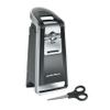 Hamilton Beach Smooth Edge Electric Automatic Can Opener for Kitchen with Easy Push Down Lever, Extra Tall, Includes Stainless Steel Scissors, Black and Chrome (76607) view 1
