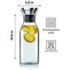 EVA SOLO | Fridge Carafe 1.0L | For Hot & Cold Drinks | 100% drip-free | Dishwasher-safe Borosilicate Glass | Stainless steel & Silicone Pouring Lip | Fits Most Refrigerator Doors | Danish Design view 2