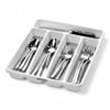 madesmart Classic Small Silverware Tray - White | CLASSIC COLLECTION | 5-Compartments | Icons help sort Flatware, Utensils and Cutlery | Soft-grip Lining and Non-slip Feet | BPA-Free view 1