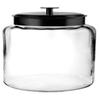Anchor Hocking 2 Gallon Montana Glass Jar with Lid (2 piece, black metal, dishwasher safe) view 1
