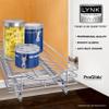 LYNK PROFESSIONAL Pull Out Cabinet Organizer, 11" x 21" Slide Out Drawers for Kitchen Cabinets - Sliding Pull-Out Pantry Shelves  Home Shelf Organizers - Lifetime Ltd. Warranty, Chrome view 2