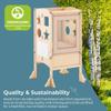 Guidecraft Classic Kitchen Helper - Natural: Adjustable Height, Folding Step Stool For Little Kids, Toddler Safety Cooking Tower with Write-on Wipe-off Message Boards. Kids Learning Furniture view 4