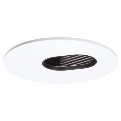 HALO Recessed 3006WHBB 3-Inch 35-Degree Adjustable Slot Aperture White Trim with Black Baffle