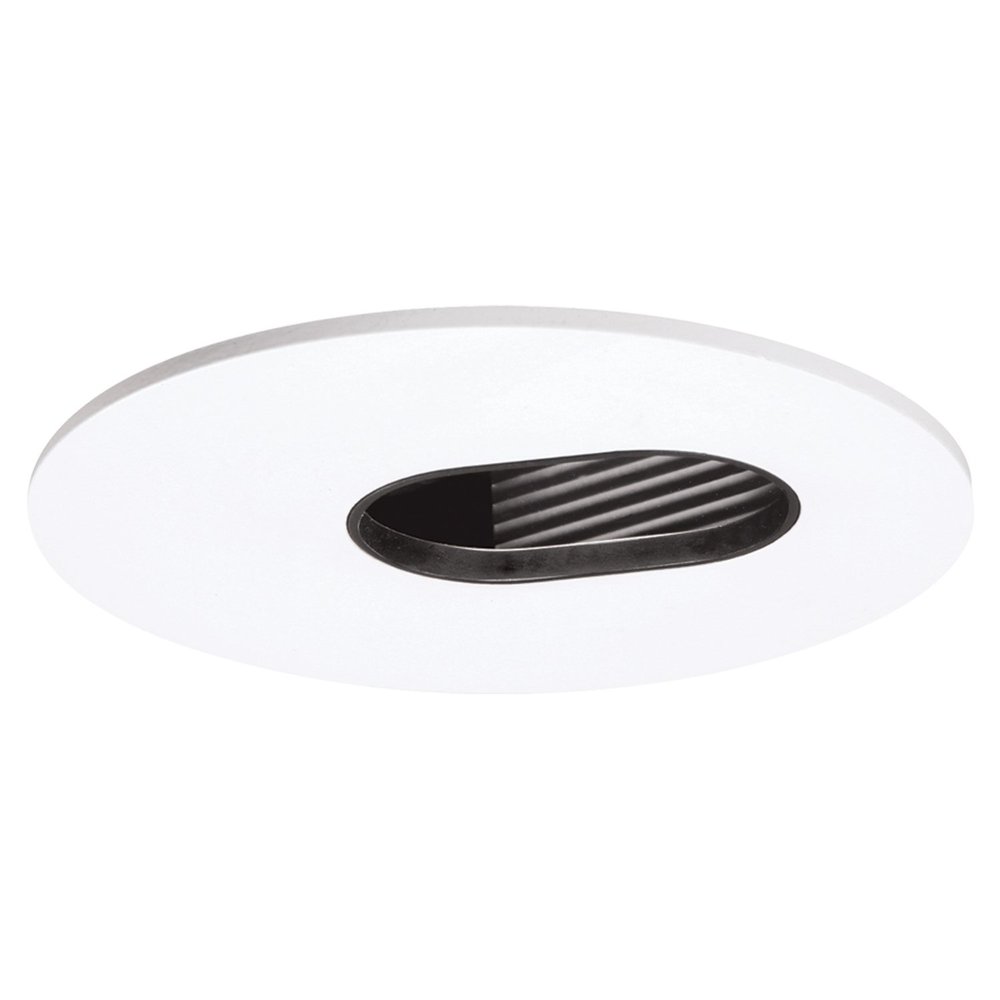 HALO Recessed 3006WHBB 3-Inch 35-Degree Adjustable Slot Aperture White Trim with Black Baffle