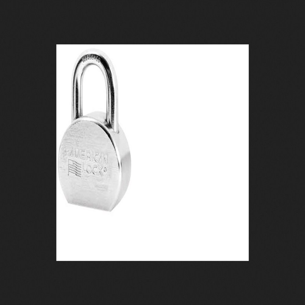 MASTERLOCK A700KA27334 American Lock, Round, Solid Steel, 2-1/2"