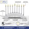 Aviv Judaica Electric Silver Arch Menorah Low Voltage Minorah Arch Shape Electronic Chanukkiah Designed by Yair Emanuel Electronic Hanukkah Menurah view 2