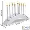 Aviv Judaica Electric Silver Arch Menorah Low Voltage Minorah Arch Shape Electronic Chanukkiah Designed by Yair Emanuel Electronic Hanukkah Menurah view 3