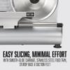 Weston Electric Meat Cutting Machine, Deli & Food Slicer, Adjustable Slice Thickness, Non-Slip Suction Feet, Removable 9 Stainless Steel Blade, Easy to Clean view 3