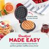 Dash Mini Waffle Maker- Compact Electric Iron for Creative Homemade Treats - PTFE nonstick surface - Easy-to-Clean - Perfect for Kids & Families - Red view 3