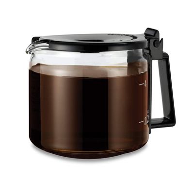 CAF BREW COLLECTION Universal Glass Coffee Replacement Carafe - BPA Free Carafe - 4 to 5 Cup Black Coffee Pot for Cuisinart, Mr. Coffee, Hamilton Beach, Black & Decker and More