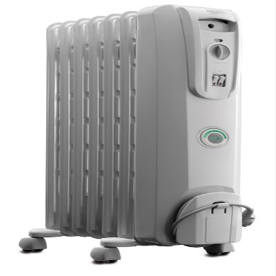 De'Longhi Oil filled Radiator Heater, 1500W Electric Space Heater for indoor use, portable room heater, Energy Saving, full room like office and bedroom with safety features, EW7707CM