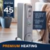 De'Longhi Oil filled Radiator Heater, 1500W Electric Space Heater for indoor use, portable room heater, Energy Saving, full room like office and bedroom with safety features, EW7707CM view 2