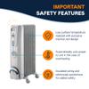De'Longhi Oil filled Radiator Heater, 1500W Electric Space Heater for indoor use, portable room heater, Energy Saving, full room like office and bedroom with safety features, EW7707CM view 4