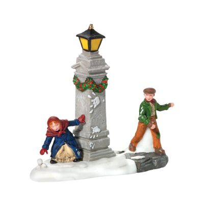 Department 56 Dickens' Village Accessories Snowball Fun Figurine, 3.5 Inch, Multicolor