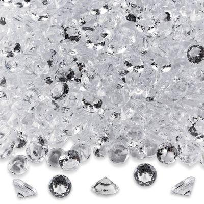 Super Z Outlet Diamond Table Confetti Party Toy Decorations for Weddings, Bridal Shower, Birthdays, Graduations, Home, and more. 800 COUNT, 4 Carat/8mm Jewels